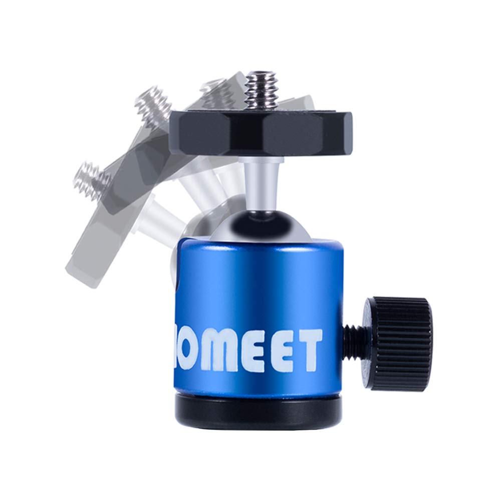 Homeet Clamp Mount for Action Camera with Ball Head Clamp Stands Metal with 1/4\