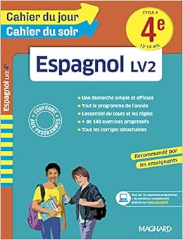 Amazon Fr Cahier Du Jour Cahier Du Soir Espagnol 4e Ciria Nieves Teillard Martine Livres