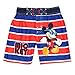 Mickey Mouse Roadster Racers Toddler Boys Swim Trunks and Rash Guard Set (3T, Red/Blue)