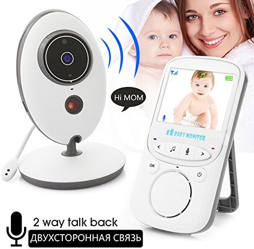 BW Video Baby Monitor Baby Monitors with Two Way Audio, 2.4 Inch Display, Room Temperature Monitor, Night Vision, 70 Degree Lens - Image 4