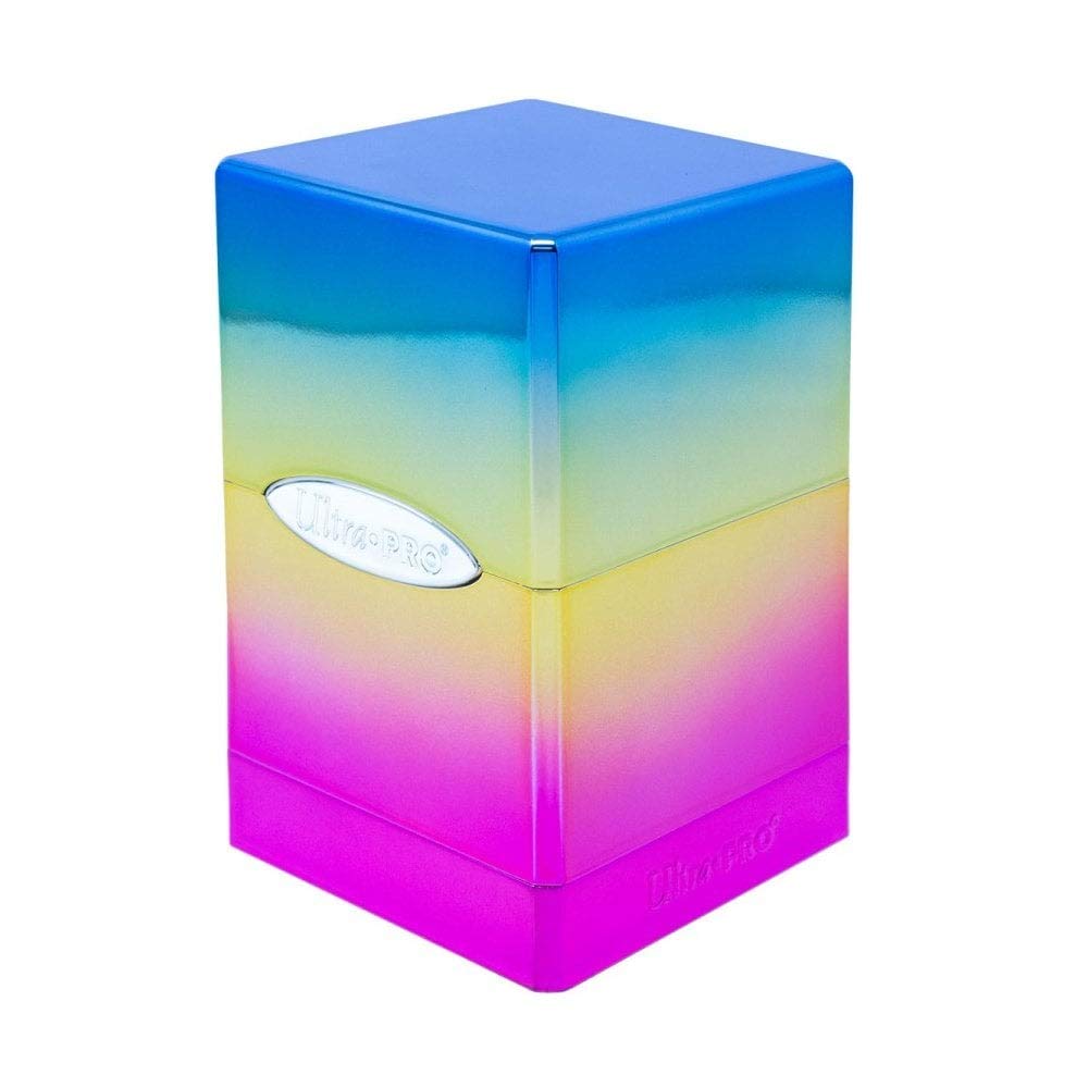 Ultra Pro - Hi-Gloss Rainbow Satin Tower Deck Box - Accessory