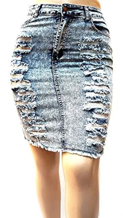 david collection Sexy Womens Plus Size Stretch Distressed