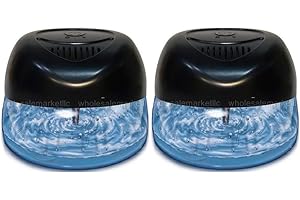 Bluonics Fresh Aire 2-Pack Water Air Purifier with a bottle of Lavender Fragrance, LED Changing Colors & White Noise. Use Scented Fragrance or Essential Oil Concentrate for Aroma Scents - Filterless
