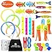 Kppalex Underwater Swim Pool Diving Toys - 30 Pcs Summer Swimming Dive Toy Sets - Water Rings,Sticks,Octopus,Torpedo Bandits,Fish & Balls for Kids