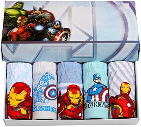 FashionLee Superhero Little Boys' Briefs Avengers Teenage Underwear (Pack of 5)