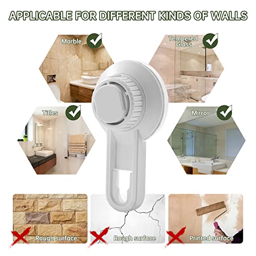 Shower Caddy No Drilling Suction Cup Removable Shower Shelf with Vacuum