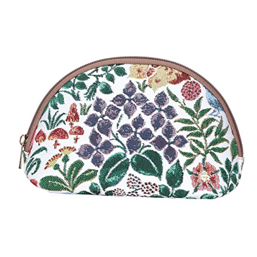 Signare Fashion Canvas/Tapestry Cosmetic Bag/Make-up Bag in Spring Flower