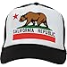 Dolphin Shirt Co California State Flag Snapback Mesh Truckers Cap Baseball Hat - Black/White