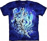 Mountain Find 10 Wolves Adult Size T-shirt , Blue