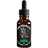Badass Beard Care Beard Oil For Men - Pharaoh Scent, 1 oz - 100% Natural and Organic Food-grade Ingredients, Soften Hair and Hydrate Skin