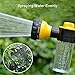 GEEPIN Garden Hose Nozzle Sprayer. Free Detachable Shut Valve, 8 adjustable Pattern,Can independently open or closed foam storage,Best For Hand Watering Plants & Lawn,Car Washing,Patio,Dog & More