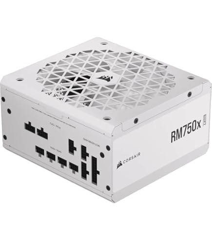 Fonte de alimentação totalmente modular CORSAIR RMx Shift White