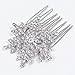 EVER FAITH Winter Snowflake Hair Side Comb Clear Austrian Crystal Silver-Tone