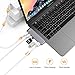 [Compatible Case] USB C Adapter,Type C Hub with 4 K HDMI,Thunderbolt 3 (40Gbps),Power delivery 100 W,SD/Micro SD Card Reader,2 x USB 3.0 Ports Compatible MacBook Pro 2016/2017/2018(Space Grey)