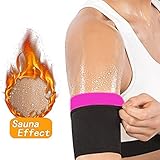 Z&S Arm Trimmers for Men & Women Neoprene Gym Exercise Compression Slimmer Bands for Workout Fat Burning Sudatory Black,2pcs Pack (M)