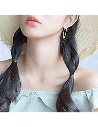 Pendiente de seguridad para mujer, plata de ley 925 con chapado en oro de 14 quilates, diseño minimalista, 1.457 in