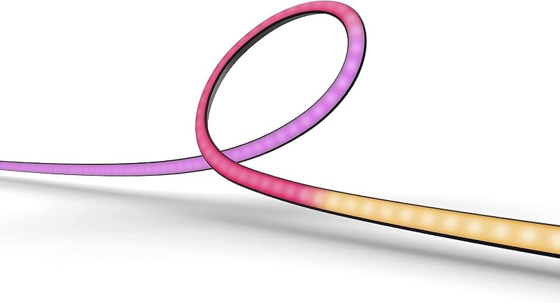 - Tira de luces led inteligente Hue Play Gradient para PC, 24-27", Luz Blanca y de Colores, sincroniza con el contenido de la pantalla
