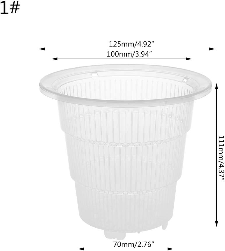 Tebatu Mesh Pot Plastic Clear Orchid Flower Container Planter Home Gardening Decoration