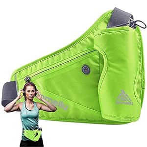 Anmeilu Sport Taille tas, verstelbare klittenband met Becher Treog, waterdichte sport riem tas belbal voor fles voor…