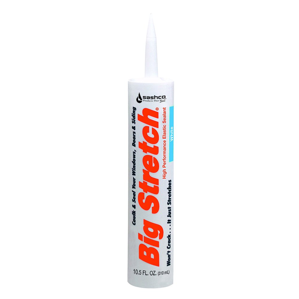 Sashco - BIG-P-A-12 Big Stretch Latex High Performance Sealant – Almond (10.5 Ounce, 12 Pack)