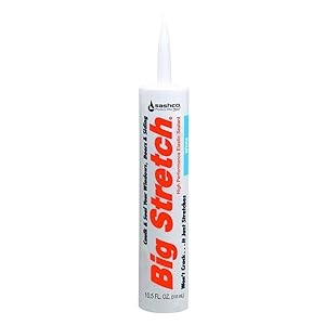 Sashco - BIG-P-A-12 Big Stretch Latex High Performance Sealant – Almond (10.5 Ounce, 12 Pack)