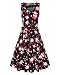 Kilig Women's Christmas Sleeveless Print Pleated Skater Party Cocktail Dresses With Pockets(Black Santa,S)