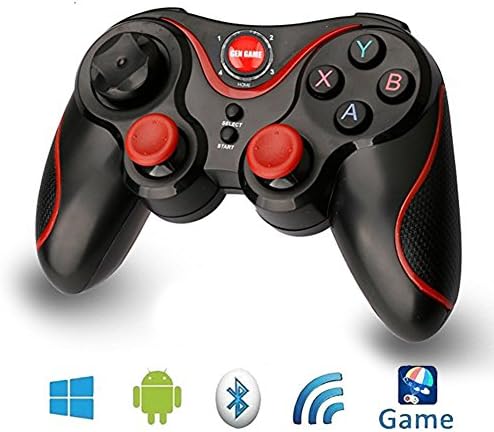 2.4G Android Wireless Bluetooth Gamepad Game Controller Bluetooth Gamepad for Android Cell Phone Smartphone Tablet Smart Box Android Tv BOX Fit for Android Platform and Above Device With Bracket and 2