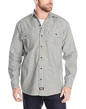 Men's Big-Tall Long Sleeve Button-Front Logger Shirt