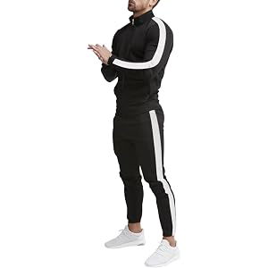 Shiketong Men Track Suits 2 Piece Set Oversized Loose Fit Cool Sweatshirt and Sweatpants Set for Vacation Walking Party