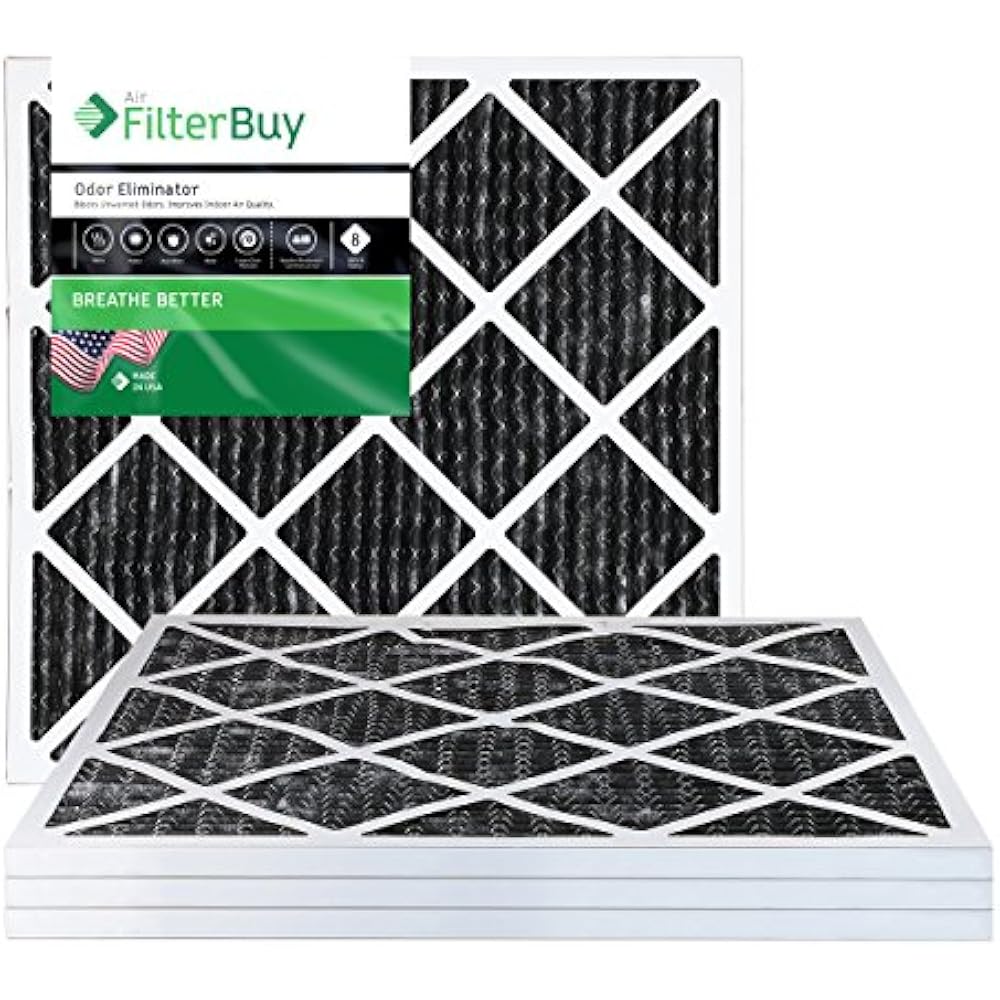 Allergen Odor Eliminator 20x20x1 MERV 8 Pleated AC Furnace Air Filter
