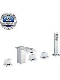 bathtub faucet faucets tub bath waterfall 5pcs contemporary shower