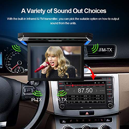 12.1 inch Flip Down Car Overhead Monitor 1080P Video HD Digital TFT Screen Wide Screen Mounted Car Roof Player HDMI IR FM USB SD