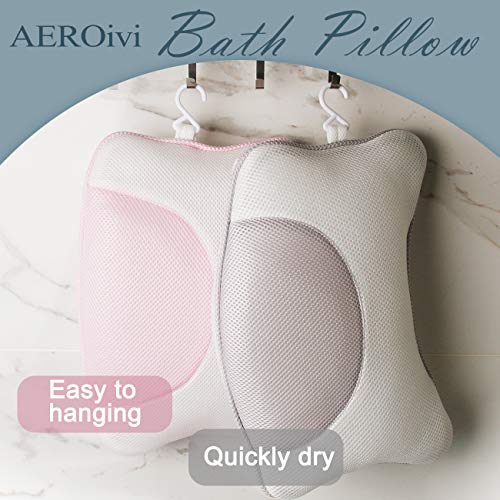 Luxurious Spa Bath Pillow for tub, Bathtub pillow for Neck, Head and Shoulder support with Suction Cups - Thumbnail 4