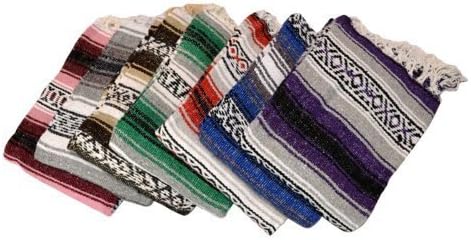 Traditional Yogadirect Deluxe Mexican Pilates Yoga Blanket Rug Throw 58" X 74" by Velmex