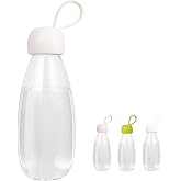 emoi BPA Free Water Bottle, 16oz/480ml Cute Water Bottle with Carrying Strap, Ideal for Kids Boys Girls Students Women Healthy Hydration-White