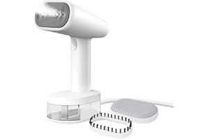 HUBDIC HubiCare Steamer for Clothes, 1500W Clothes Steam iron with Large 250ml Tank, Handheld Fabric Wrinkle Remover, Portable & Compact Travel Size Garment Steamer ONLY FOR 120V (White)