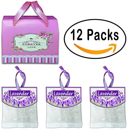 QUIET 12 Packs Best Moth Protection Repellent, Lavender Sachets for Drawers and Closets Clothing, Shoe Cabinet Etc, Fresh Smell