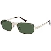 SOJOS Retro Rectangle Polarized Sunglasses for Men Women, 70s 80s Vintage Small Square Sunnies SJ1267