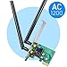 Cudy AC1200 High Gain Dual Band PCIe WiFi Card for PC, 1200Mbps Wireless Network Adapter, 5Ghz/2.4Ghz, External Antenna, Include Low Profile Bracket, Compatible with Windows 7/8.1/10.