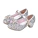 YIBLBOX Kids Girls Mary Jane Wedding Party Shoes Glitter Bridesmaids Low Heels Princess Dress Shoes