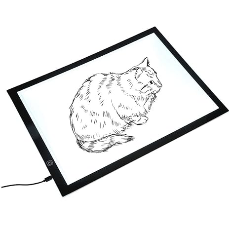 Cocoarm A3 LED Licht Pad Board Leuchttisch Leuchtplatte Leuchtkästen Einstellbare 3 Helligkeitsstufen Leuchtbrett für Skizzie