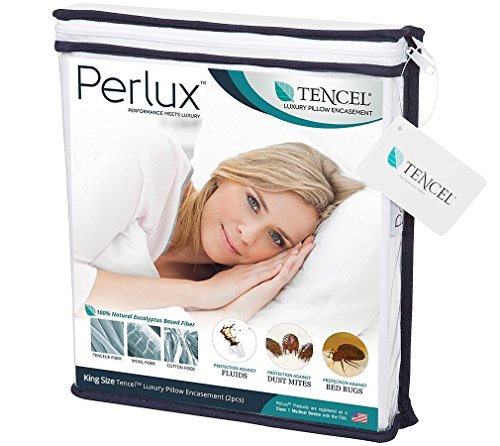 Tencel 100% Waterproof Pillow Encasement - Vinyl and PVC - includes Set of Two (King)