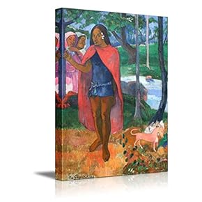"Sorcier D Hiva Oa Gauguin by Paul Gauguin - French Post-Impressionist - Canvas Art Home Art - 12x18 inches