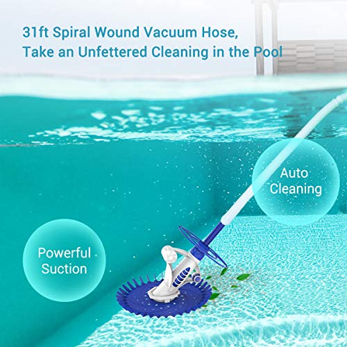 PAXCESS Suction Pool Vacuum Cleaner with Powerful Suction, Climb Wall