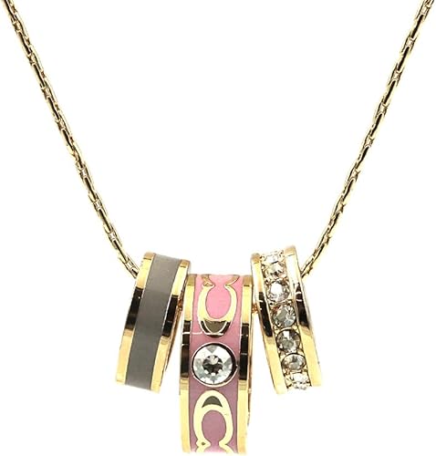 Amazon コーチ Coach レディース ネックレス シグネチャー トリオ ペンダント ゴールド ピンク 252 Gddro 並行輸入品 ネックレス 通販