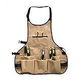 BOJECHER Garden Tool Apron - Professional Heavy Duty Work Apron with 14 Pockets, Fully Adjustable Water-resistant Gardening Utility Aprons for Men & Women, Carpenters Bakers and Machinists
