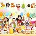 Blulu 28 Pieces Safari Party Decorations Jungle Birthday Party Sticks Jungle Animal Cutouts Centerpiece Forest Wild Animals Toppers for Table Decorations Baby Shower(Wooden Animal)