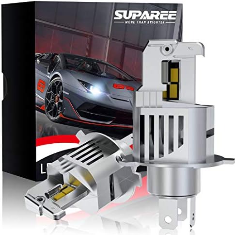 年最新 業界初モデル Suparee H4 Ledヘッドライト Hi Lo 切り替え 超高輝度 新車検対応 車 バイク用 静音冷却ファン付き Dc12 24v 50w 100lm 6500k ホワイト 一体型 Ledバルブ 2個セット 3年保証