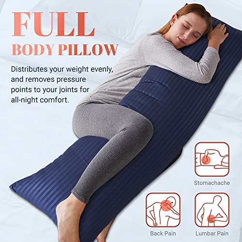 Cosybay Full Body Pillow Insert with White Pillowcase Fluffy Long Bed