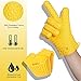 Zestkit 2-Piece Heat Resistant Gloves Silicone BBQ Grill & Pot Holder Set, Mini Handle & Assist Handle, Oven Mitt (Yellow)